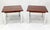 Milo Baughman Pair of Milo Baughman Rosewood and Chrome Mid-Century Modern End Tables Stands For Sale - Image 4 of 8
