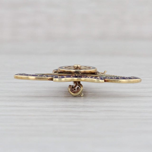 Royal Regiment Canadian Artillery Pin 14k Gold Ubique Quo Fas et Gloria ...