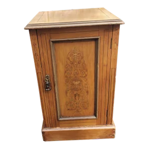 1900s Edwardian Inlaid Maple Side Cabinet