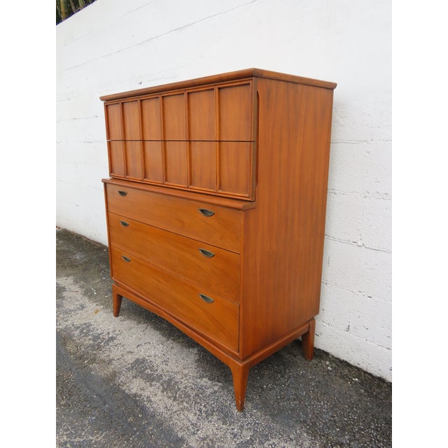 Kent Coffey Parkway Mid Century Modern Tall Chest of Drawers Highboy 6386 For Sale - Image 9 of 16