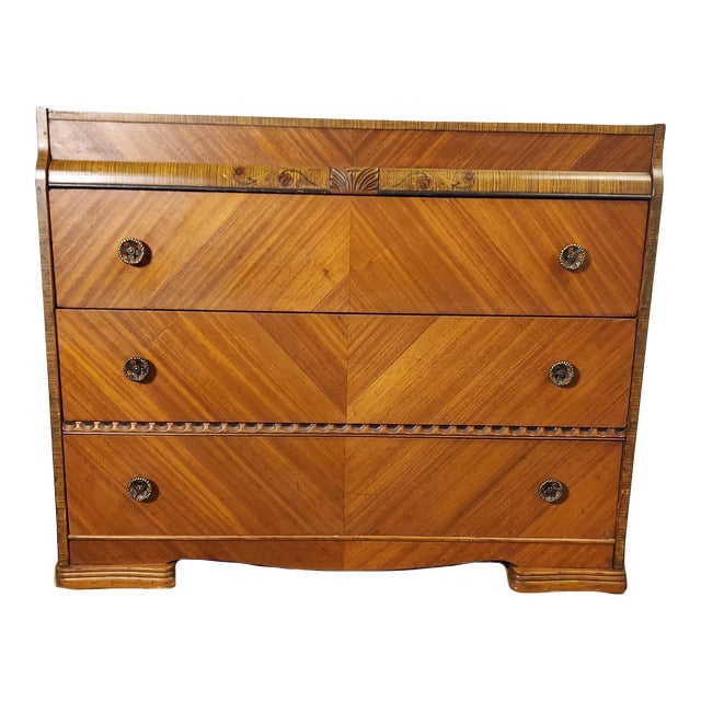 1930s Vintage Art Deco Waterfall Dresser Chairish