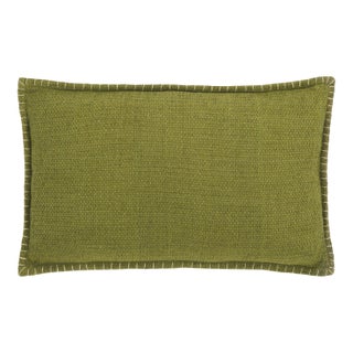 Rhea Pillow - Olive / Natural - 12" x 20" For Sale