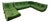 Set of 5 Togo Sofa Set in Emerald Green Leather by Michel Ducaroy for Ligne Roset For Sale