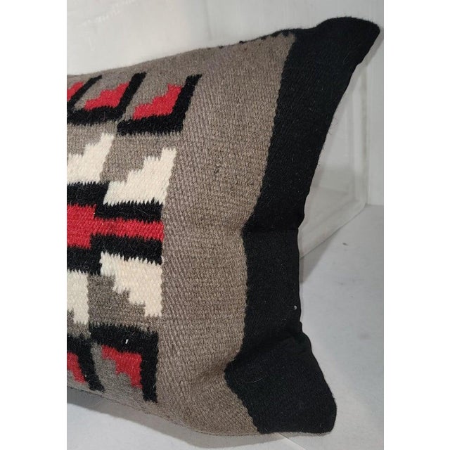 1950s Mexican Indian Weaving Bolster Pillow For Sale In Los Angeles - Image 6 of 6