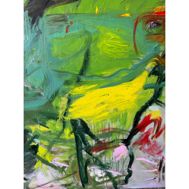 Textile Contemporary Abstract Oil on Canvas "Summer Queen" by Petra Schott For Sale - Image 7 of 9