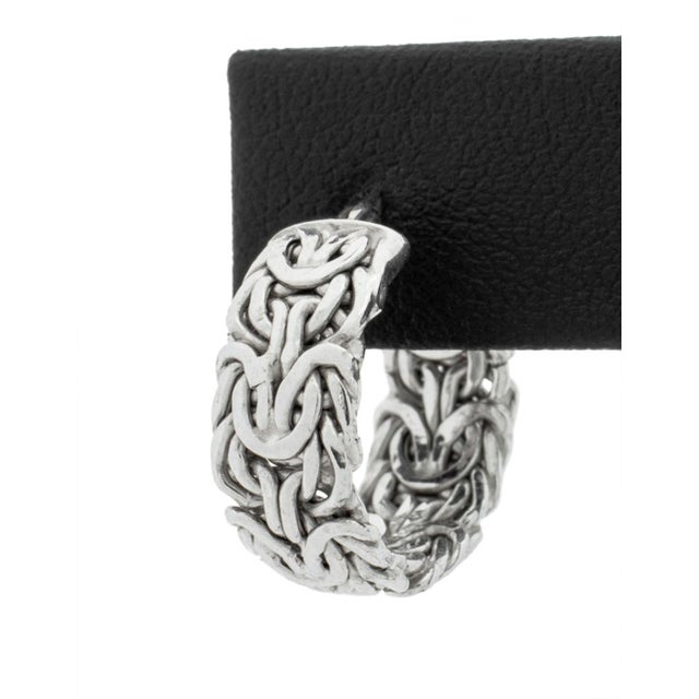Contemporary Modern White Gold Earrings Set, 3 Pairs For Sale - Image 3 of 8