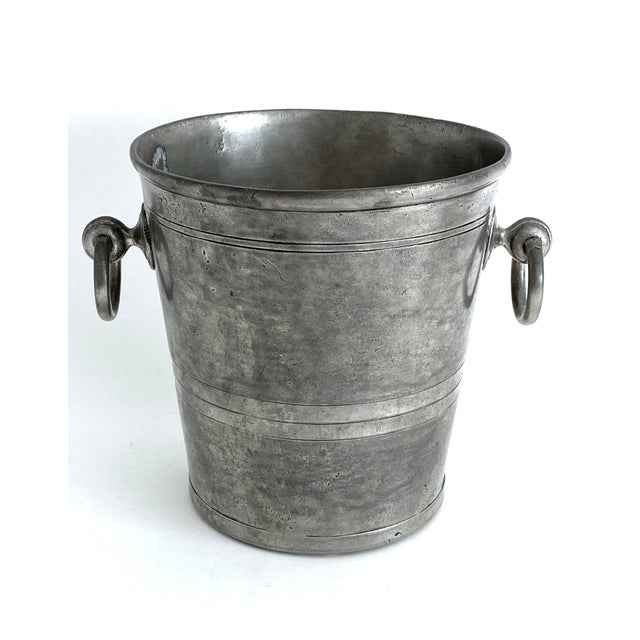 Mid 20th Century Vintage French Pewter Champagne Cooler For Sale - Image 5 of 10
