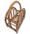 Rustic Bamboo Magazine Book Rack Holder Petite Bent Wood Rattan For Sale - Image 3 of 11