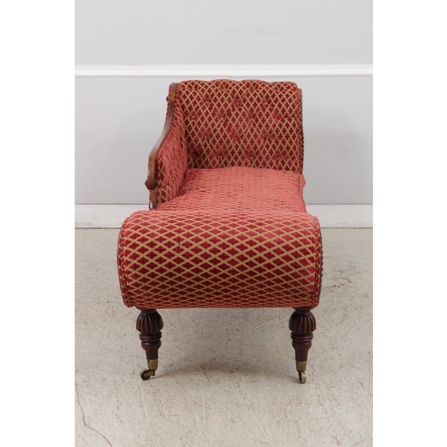 Antique English 19th C. Mahogany Fainting Couch Recamier For Sale - Image 4 of 18