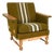 Danish Mid Century Modern Lounge Chair W Straight Paddle Arms For Sale
