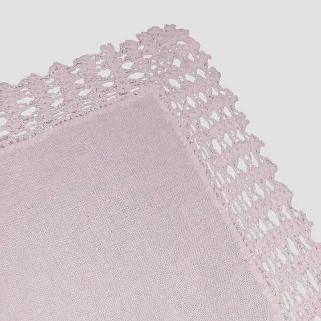 White Vintage Gorgeous Hand Lace Trimmed Fancy Dinner Napkins- Set of 3 For Sale - Image 8 of 15