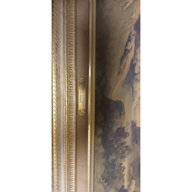 Traditional The Tetons by R. Wood – Vintage Framed Landscape Oil Painting – Classic Mountain Scene For Sale - Image 3 of 12