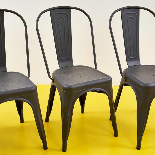 Industrial Industrial Style Metal Chairs, Set of 4 For Sale - Image 3 of 12