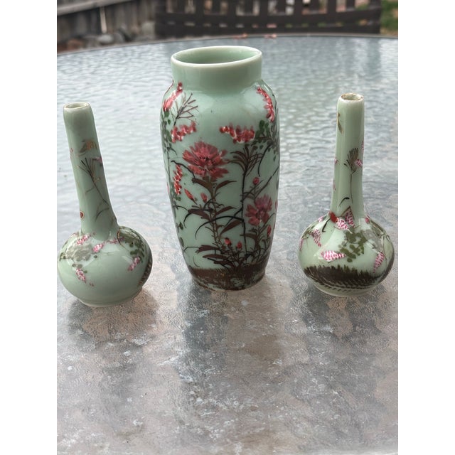 Asian Style Late 19th Century Pate Dur Pate Vases- Set of 3 For Sale - Image 4 of 4
