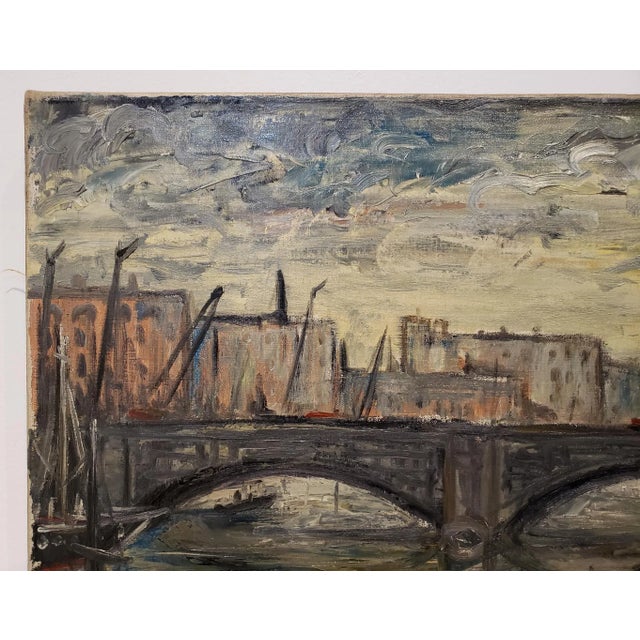 1930's Painting of London and the Thames by German Artist Wilhelm Maxon For Sale - Image 4 of 9