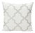 Schumacher Tangier Embroidery 20" Pillow in Silver For Sale