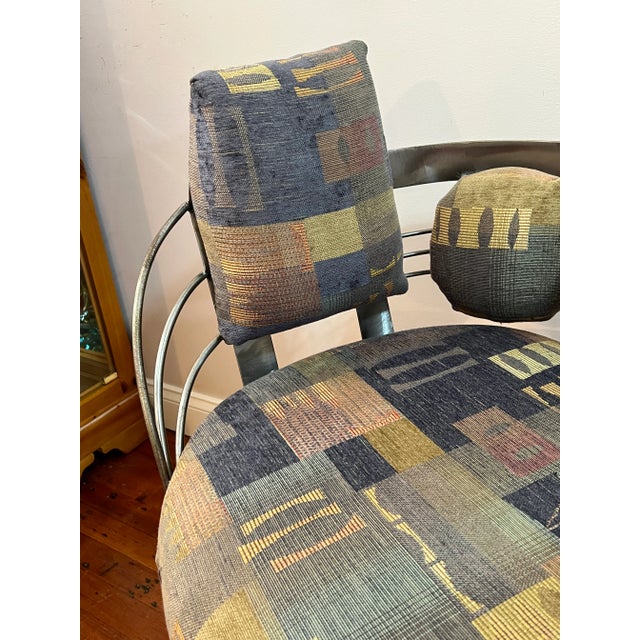 1960s Bauhaus Style Welded Brushed Stainless Steel Sculptural Settee or Chaise For Sale - Image 12 of 13