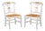 American Paint-Decorated Rush Seat Chairs, Pair For Sale