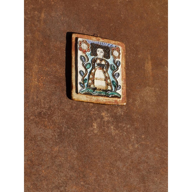 Modern Rustic Ceramic Brittany Woman Portrait, France, 1970 For Sale - Image 4 of 10