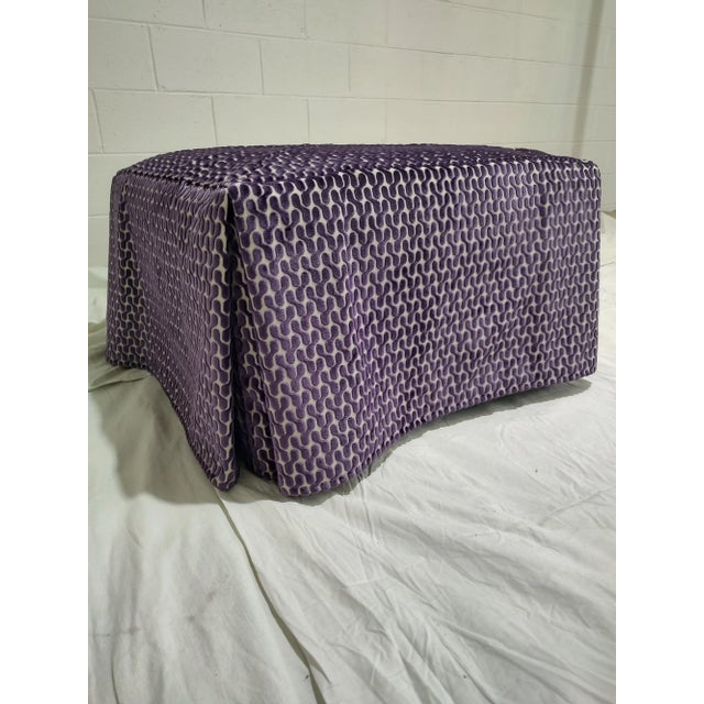 Henredon Ottoman- Newly Upholstered, Vintage 90s For Sale - Image 13 of 13