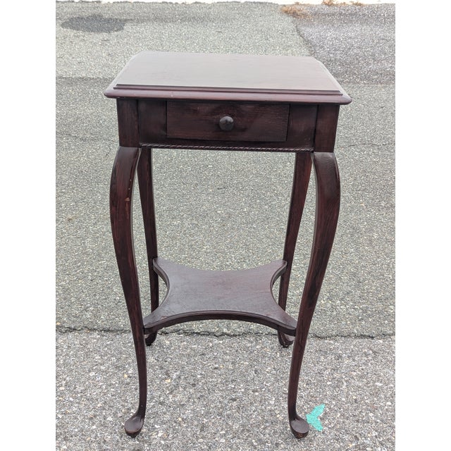 Vintage Mahogany Drinks Accent Side Table With Wood Gallery For Sale - Image 9 of 9