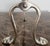 Pair of Brass Fireplace Andiron Set in Silver Antique Finish For Sale - Image 4 of 7