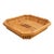 Vintage Square Bamboo & Rattan Clipped-Corner Serving Tray For Sale