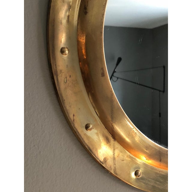Rivet Porthole Brass Wall Mirror Chairish