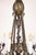 Early 20th Century Cast Bronze Highly Ornate Chandelier With Original Etched Glass Down Shades For Sale In New York - Image 6 of 16