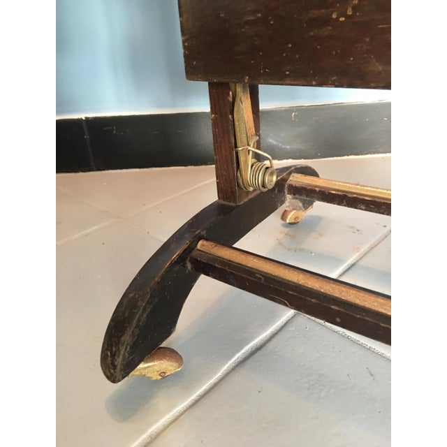 Brown Vintage Walnut and Brass Details Valet from Fratelli Reguitti, 1970s For Sale - Image 8 of 16