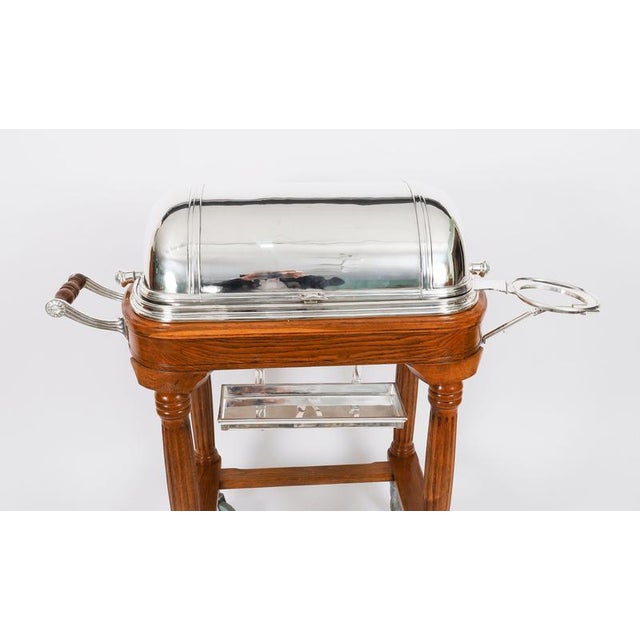 2000 - 2009 Vintage Silver Plated Roast Beef Trolley For Sale - Image 5 of 18