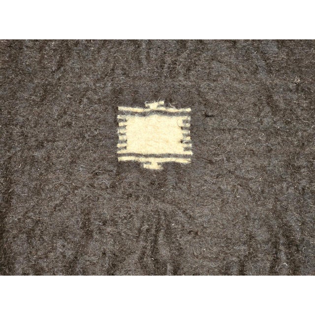 Vintage Turkish Tulu Tribal Area Rug, Handwoven, Shag Wool Pile, 4' x 5' For Sale - Image 13 of 16