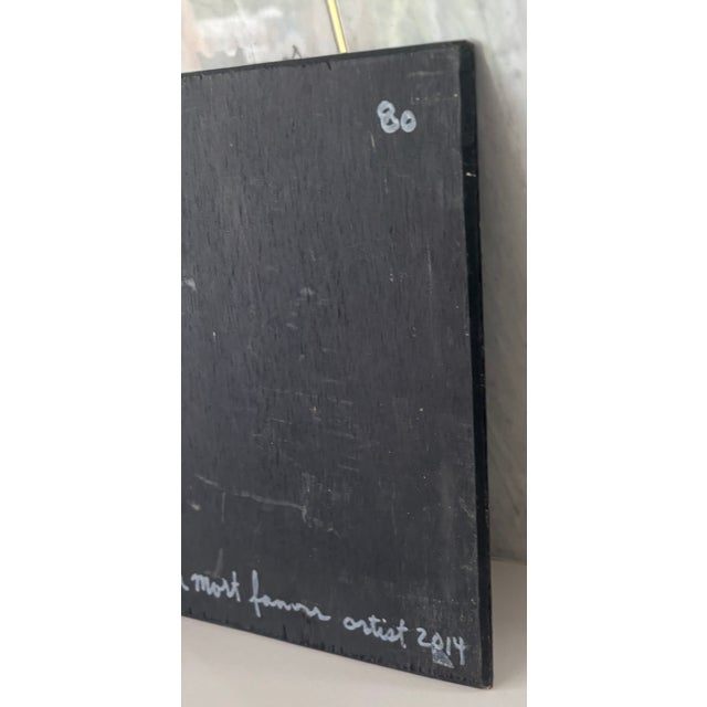 Wood Matty Mo (The Most Famous Artist) Early Conceptual Found-Art Painting on Wood, 2014 For Sale - Image 7 of 9