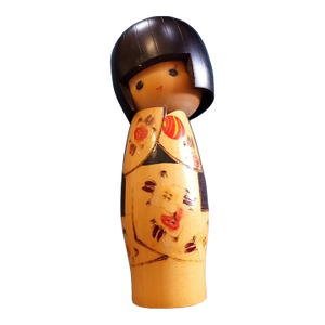 Exquisite Rare Signed Japanese Syogo Kokeshi Wooden Doll