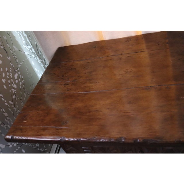 108-Inch Spanish Baroque Hand-Carved Walnut Console Table - 9-Foot Grand Hacienda Refectory Command the room with the...