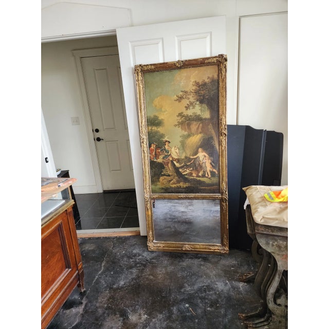 French Trumeau Mirror For Sale - Image 9 of 12