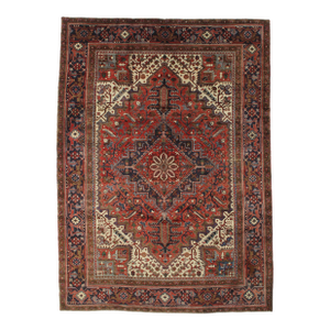 Vintage Hand-Knotted Persian Heriz Rug 8'3" X 11'5"