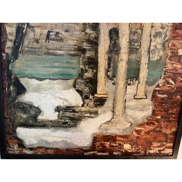 1950s Mid Century Uta Vin Bern Impressionist Oil on Board Painting For Sale - Image 5 of 10