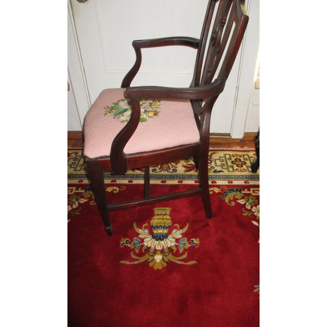 Antique Hepplewhite / Sheraton Inlaid Shield Back Plume Prince of Wales