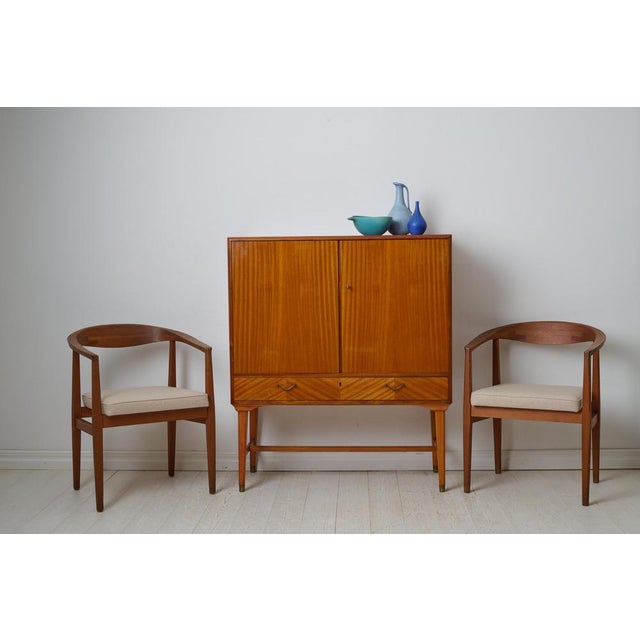 Four scandinavian modern “armchair s-96” by eyjolfur k augustsson for snickeri ab hj jackson. This set of four chairs are...