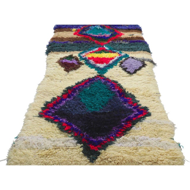 Berber Tribes of Morocco Vintage Berber Moroccan Azilal Rug - 02'06 X 06'00 For Sale - Image 4 of 9