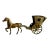 Vintage Decorative Brass Horse and Carriage For Sale