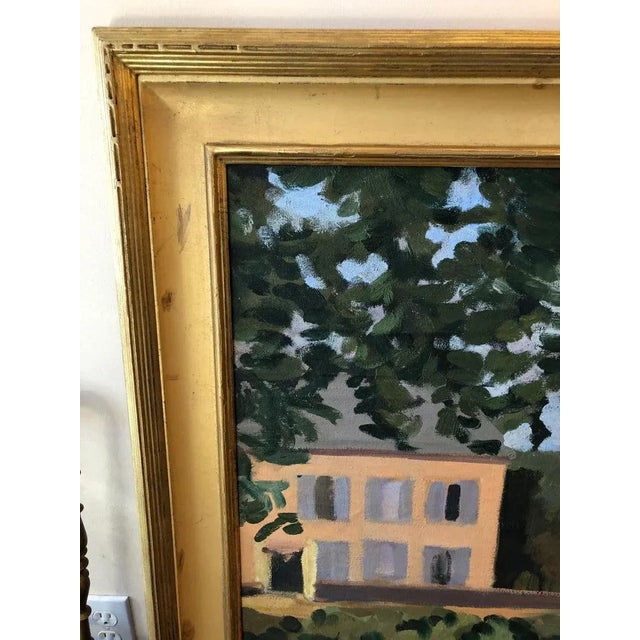 Monet 1950s Large Oil on Canvas "Homage to Monet's House at Giverny" Painting For Sale - Image 4 of 13