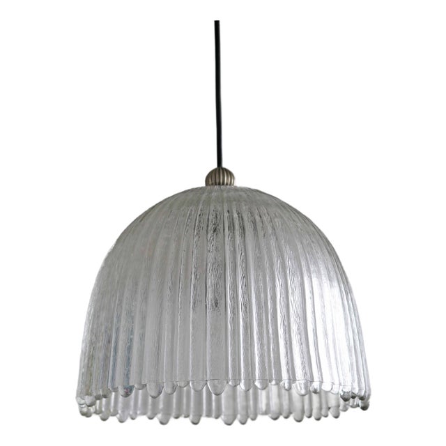 Mid-Century Modern Ice Glass Pendant Lamp from Peill & Putzler, 1970s For Sale