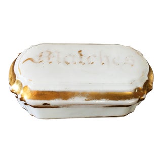 White Ceramic Match Holder For Sale