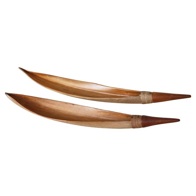 Palm Serving Bowls with Teak Handles from Illums Bolighus, Denmark, 1950s, Set of 2 For Sale - Image 15 of 15