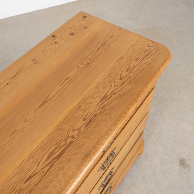 Early 20th Century Danish Waxed Pine Chest of Four Drawers For Sale - Image 6 of 16