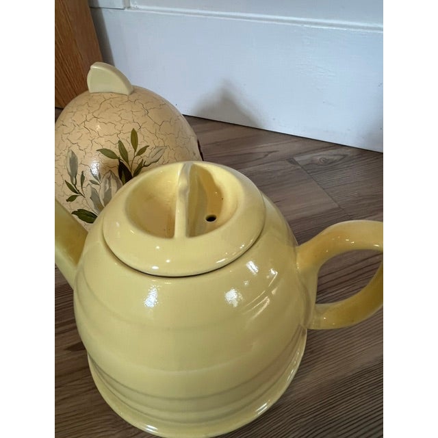 Mid 20th Century Mid 20th Century Ceramic Teapot With Felt Warmer Insulator Cover For Sale - Image 5 of 16