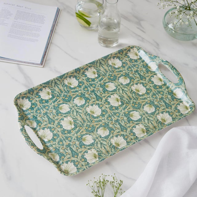 Spode Spode Morris & Co Pimpernel Melamine Large Handled Tray For Sale - Image 4 of 7