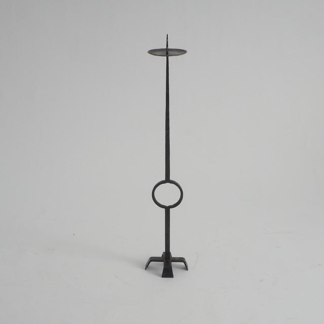 Standing Candleholder in Wrought Iron, 1970s For Sale - Image 13 of 13